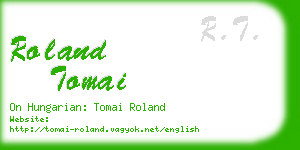 roland tomai business card